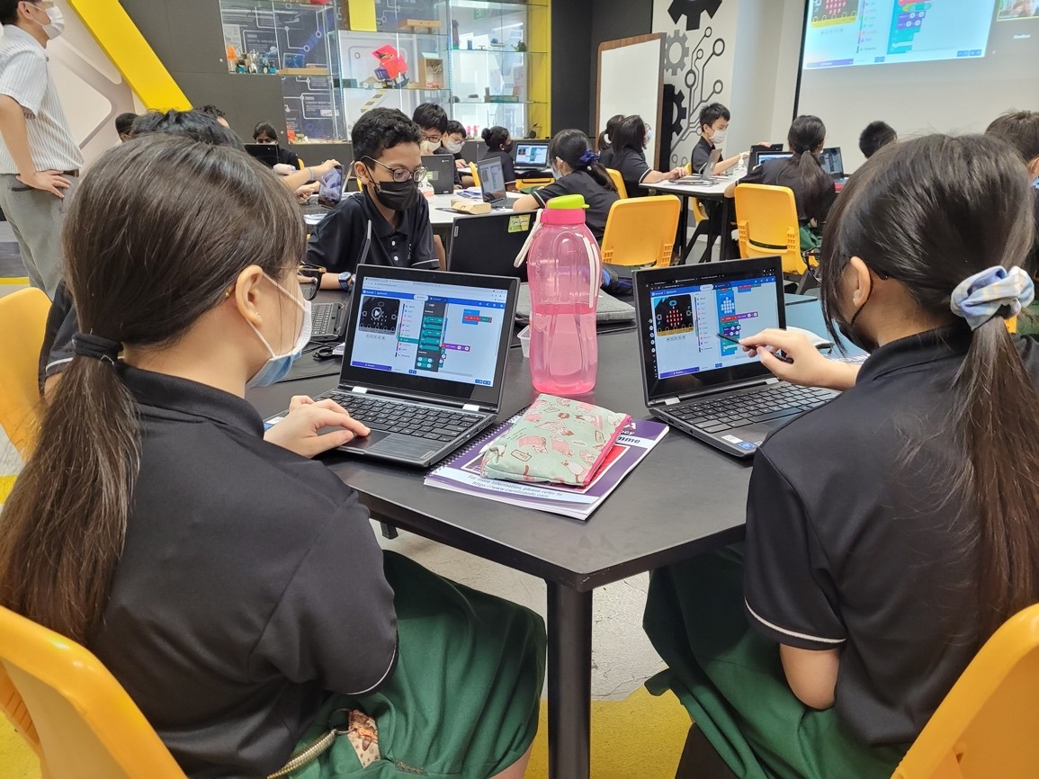 Jurongville Secondary School students pick up coding skills through bite-sized, manageable activities like how to code a flickering flame.